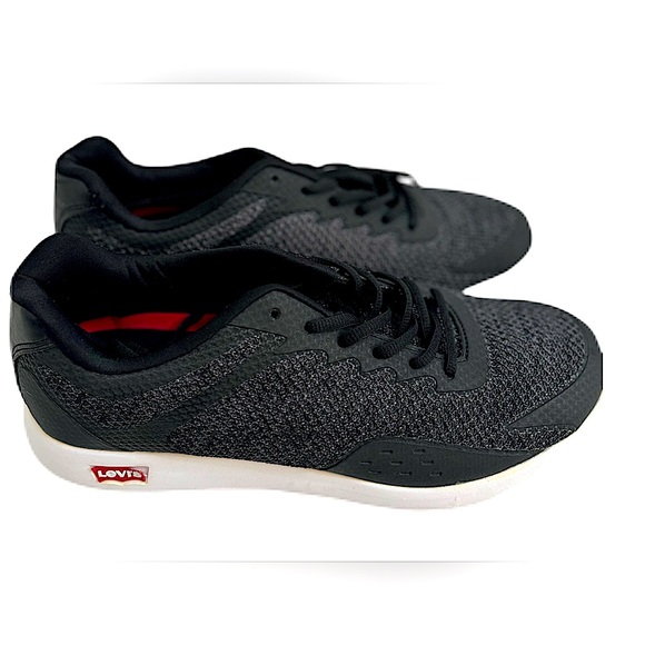 Levi’s Men’s Black and Grey Sneakers. Size 12 - Picture 2 of 8